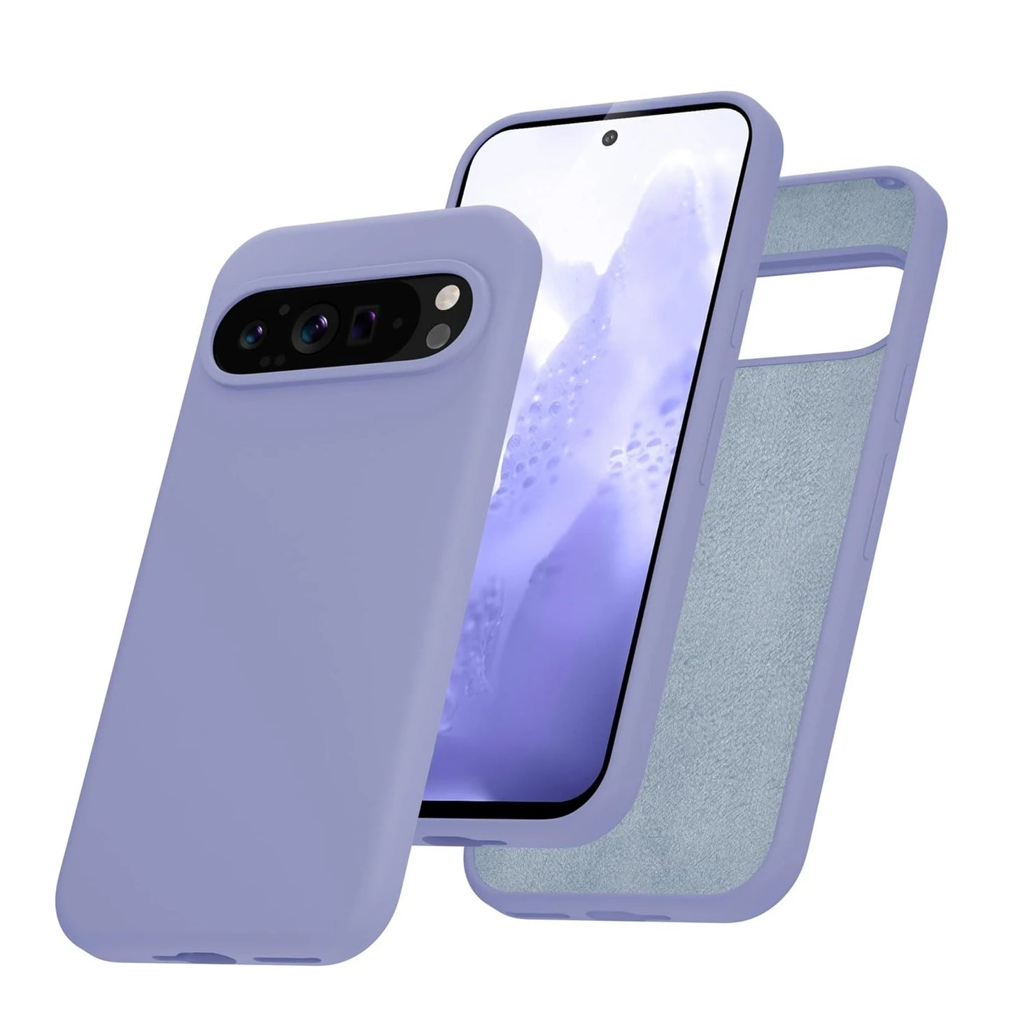 Coque tendance en silicone liquide pour Google Pixel 9 Pro et plus