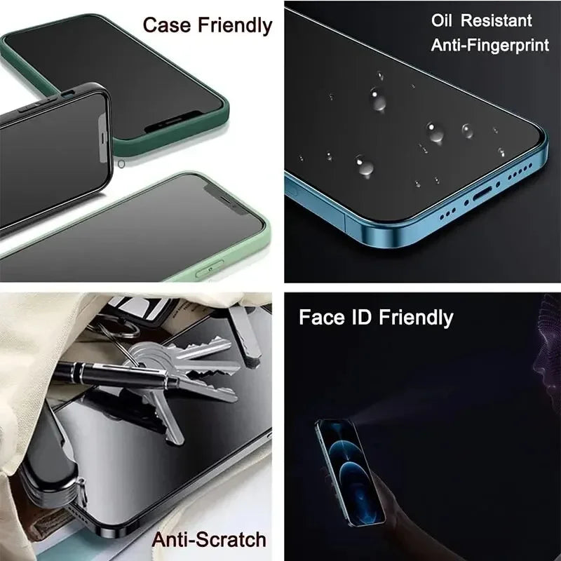 Lot de 3 films de protection d'écran anti-espion pour iPhone 15, 14, 13, 12, 11 Pro Max...