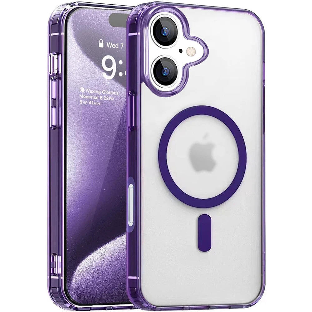 Coque hybride magnétique robuste pour iPhone 16, 15, 14, 13, 12, 11 Pro Max Plus