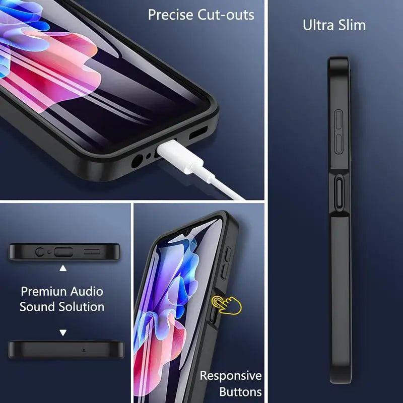 Coque de protection d'écran intégrale transparente antichoc pour Samsung Galaxy A16...