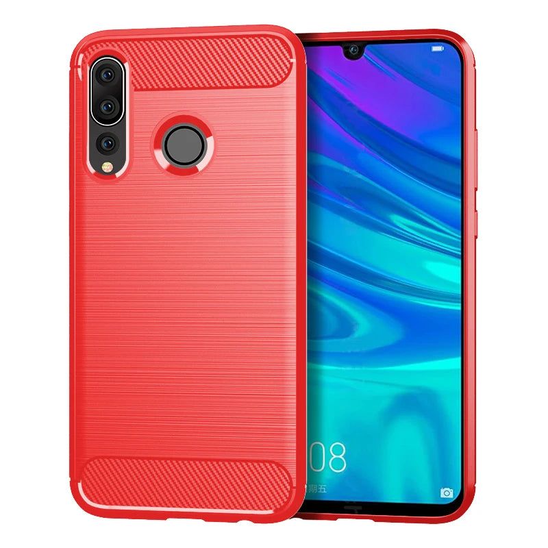 Coque brossée en fibre de carbone pour Huawei