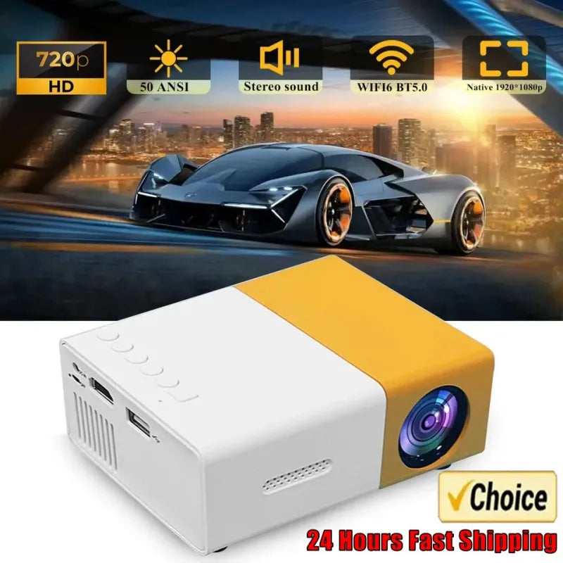 YG300 Mini LED Projector Upgraded Version 1000 Lumen 320x240P 