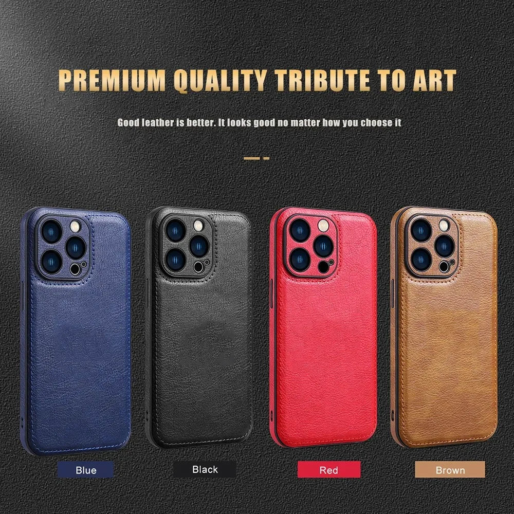 Coque en cuir souple pour iPhone