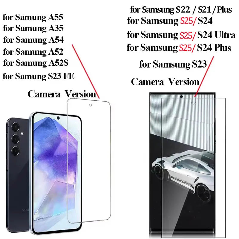 Lot de 3 films Protection d'écran HD en verre trempé pour Samsung S25 S24 S23...