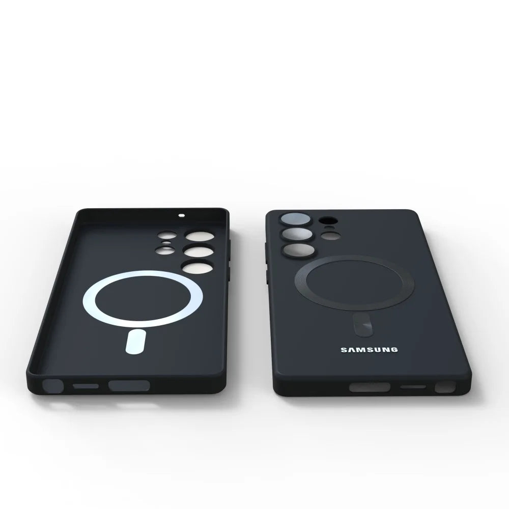 Coque de luxe en silicone souple pour Magsafe pour Samsung Galaxy