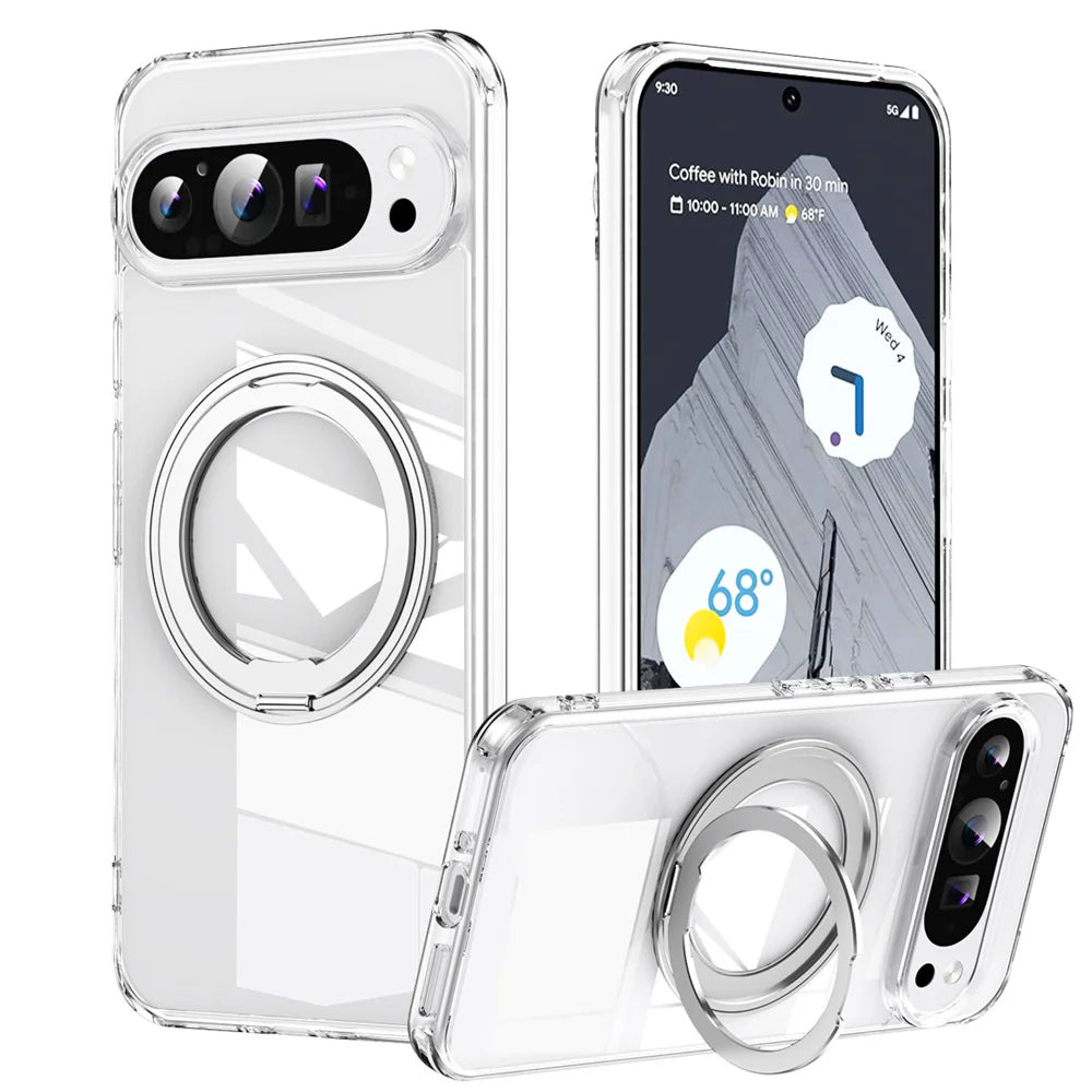 Coque magnétique de luxe avec support rotatif à 360° pour Google Pixel