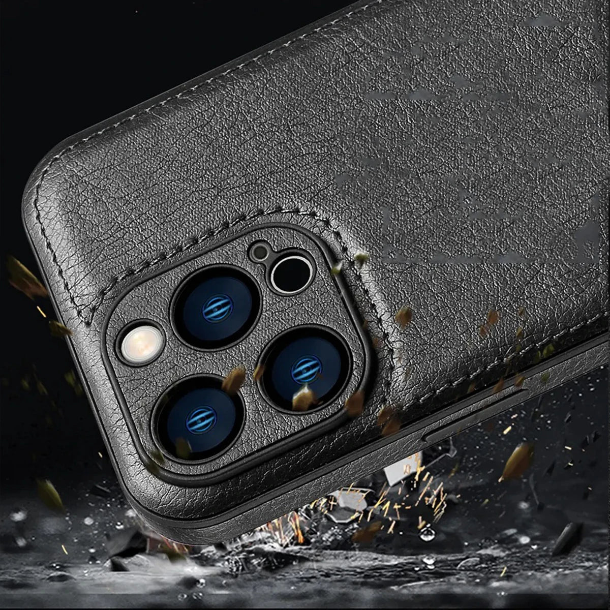 Coque en cuir souple pour iPhone