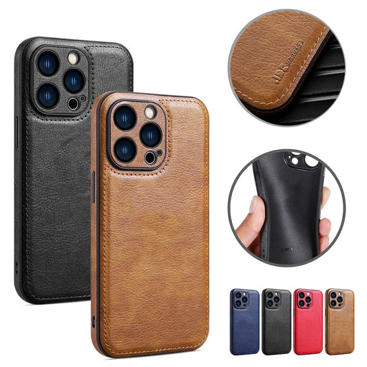 Coque en cuir souple pour iPhone