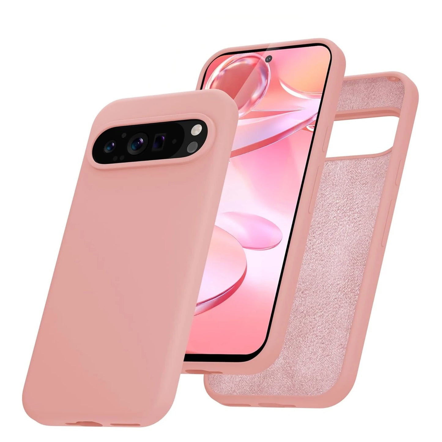 Coque tendance en silicone liquide pour Google Pixel 9 Pro et plus