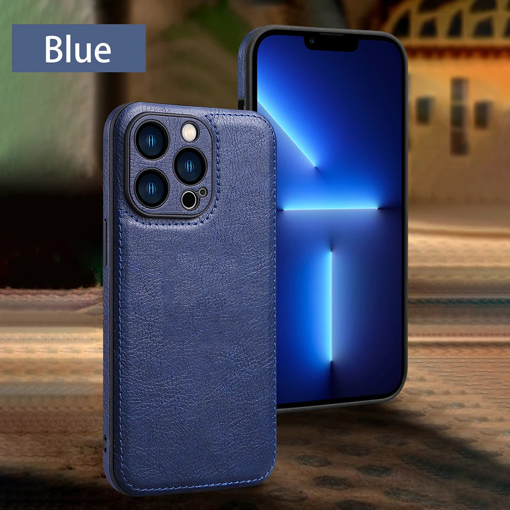 Coque en cuir souple pour iPhone
