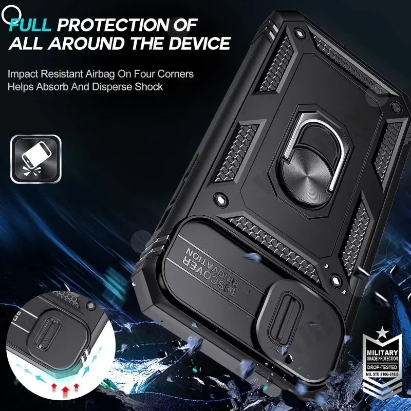 Coque robuste avec béquille à 360 degrés pour iPhone