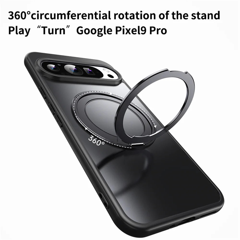 Coque magnétique de luxe avec support rotatif à 360° pour Google Pixel