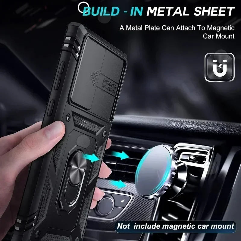 Coque robuste avec béquille à 360 degrés pour Samsung S25 Ultra, S24, S23, S22...