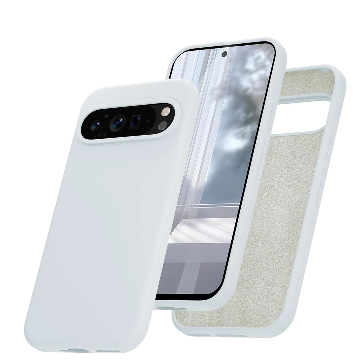 Coque tendance en silicone liquide pour Google Pixel 9 Pro et plus