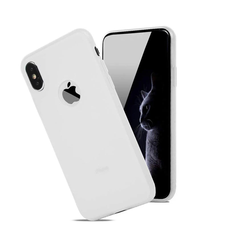 Coque de protection en silicone mat pour iPhone X, XR, XS , 12 Mini, 11 Pro