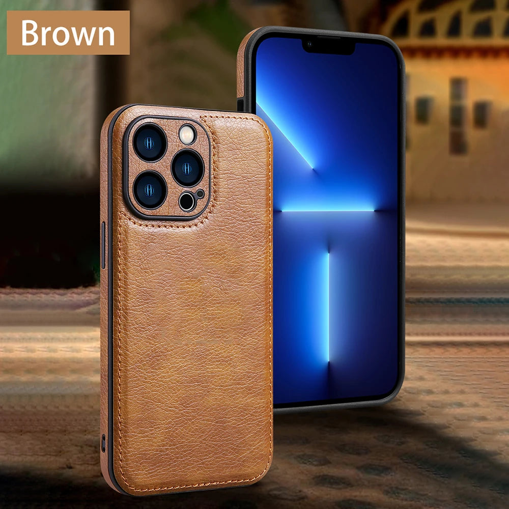 Coque en cuir souple pour iPhone