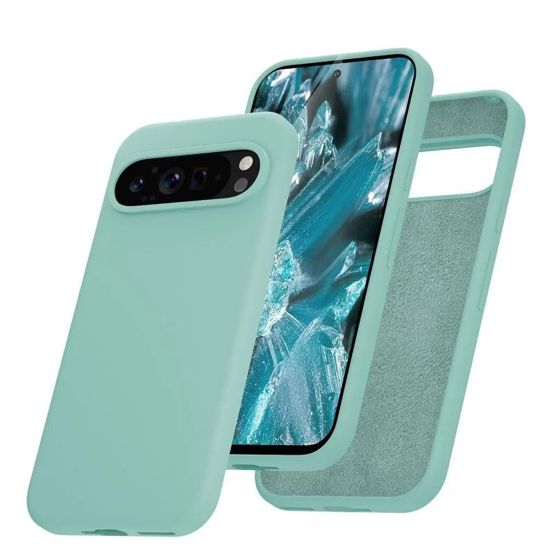 Coque tendance en silicone liquide pour Google Pixel 9 Pro et plus