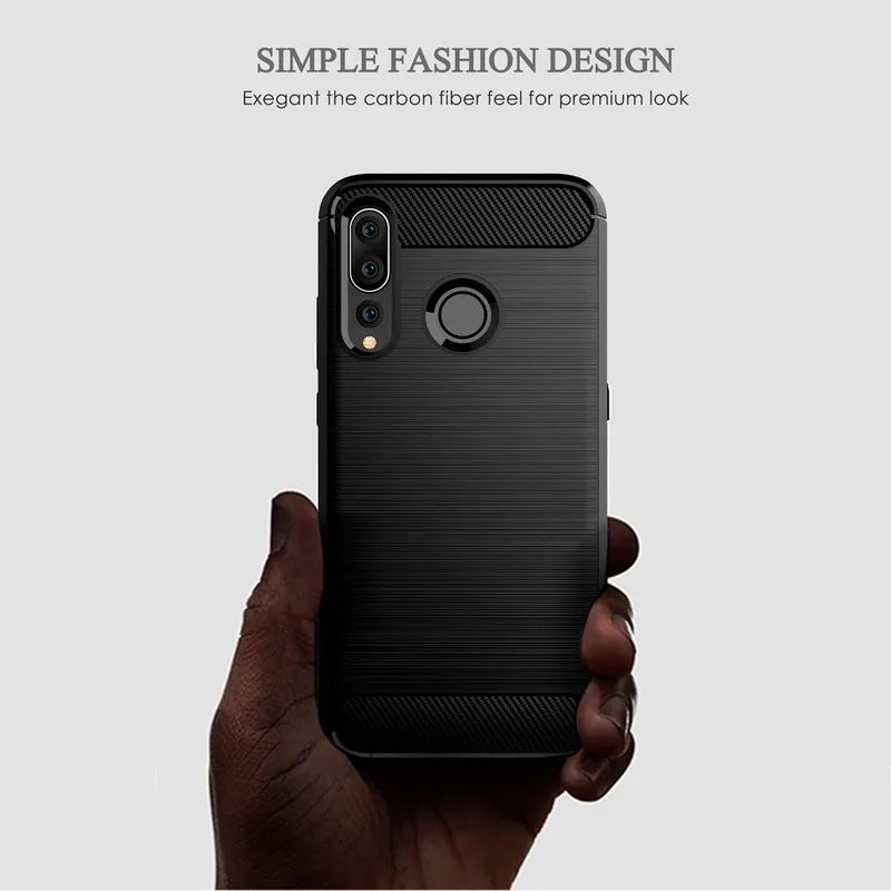 Housse etui coque silicone gel carbone pour Huawei P Smart (2021 Housse etui coque silicone gel carbone pour Huawei P Smart (2021